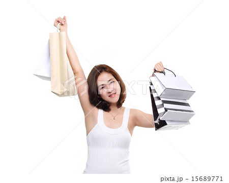 Shopping woman asian happy smiling are shopping Shopping woman asian happy smiling are shopping 15689771