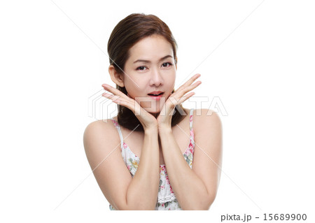 Beautiful women asian happy smiling and surprise 15689900