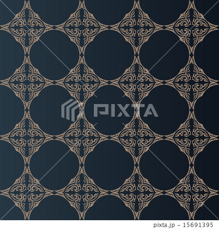 illustration of seamless baroque background in vintage style 15691395