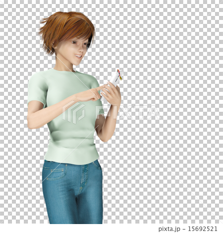 A young woman to book with smartphone A young woman to book with smartphone 15692521