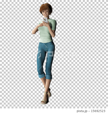 A young woman to book with smartphone A young woman to book with smartphone 15692523