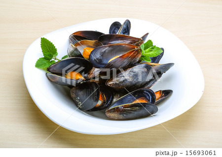 Boiled mussels Boiled mussels 15693061