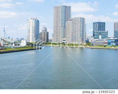 豊洲大橋からの都市風景 豊洲大橋からの都市風景 15695325