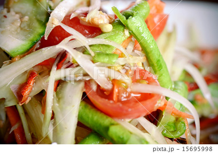 Thai style papaya salad. 15695998