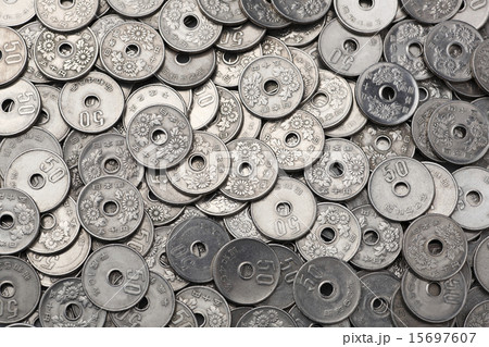 貯まった50円玉 貯まった50円玉 15697607