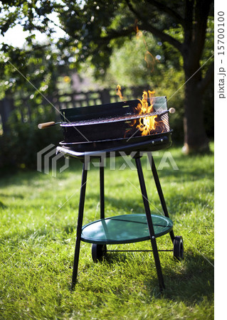 Grill flame, hot burning grill 15700100