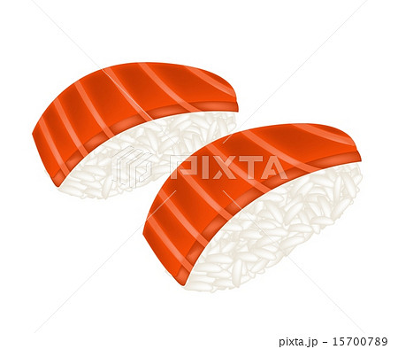 Two Salmon Sushi or Salmon Nigiri 15700789