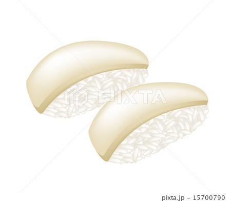 Tako Sushi or Squid Nigiri on White Tako Sushi or Squid Nigiri on White 15700790