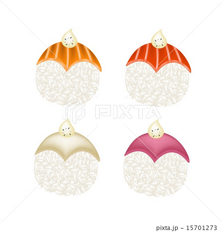 Japanese Sushi Ball or Temari Sushi on White 15701273