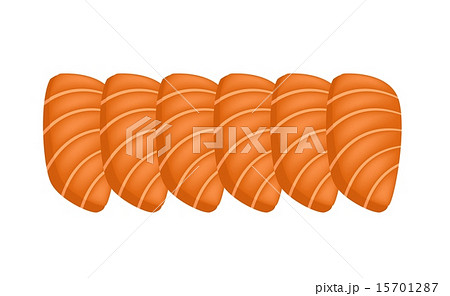 Salmon Sashimi or Sake Sashimi on White Background Salmon Sashimi or Sake Sashimi on White Background 15701287