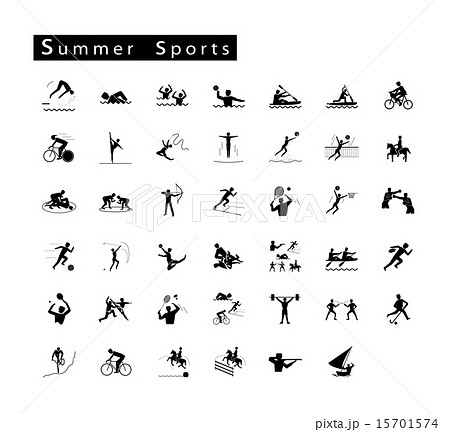 Set of 41 Summer Sport Icons 15701574