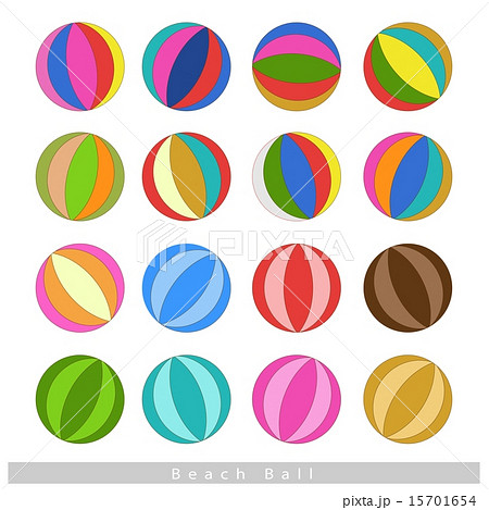 Set of Beach Balls on White Background 15701654