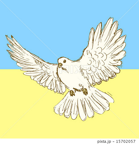 Sketch peace dove for Ukrainian war Sketch peace dove for Ukrainian war 15702057