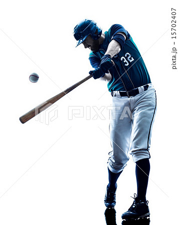 man baseball player silhouette isolated man baseball player silhouette isolated 15702407