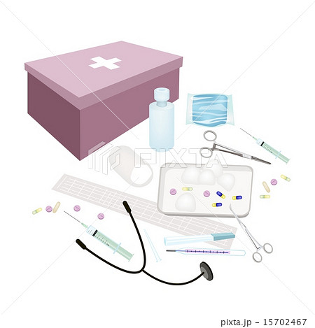 First Aid Box with Medical Supplies First Aid Box with Medical Supplies 15702467