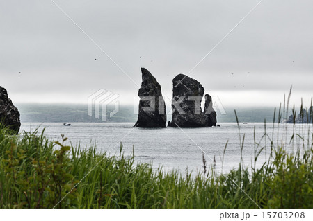 Three Brothers Rocks in Avacha Bay. Kamchatka 15703208