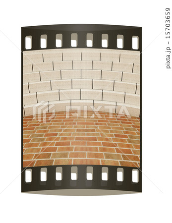 Brick scene and tribune. The film strip Brick scene and tribune. The film strip 15703659