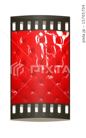 genuine glossy red upholstery. The film strip 15705704