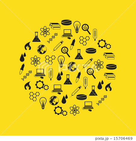 science icons in circle science icons in circle 15706469