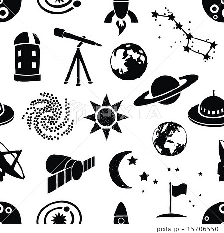 seamless doodle space pattern 15706550