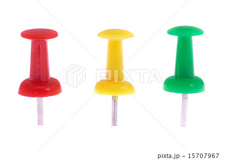 Three colored pins Three colored pins 15707967