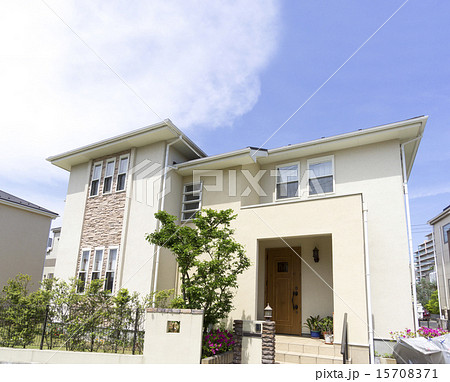 戸建て住宅 イメージ シンプルモダンテイスト 施工例の写真素材