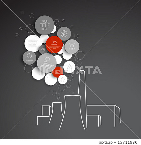 Vector abstract circles pollution infographic template Vector abstract circles pollution infographic template 15711930