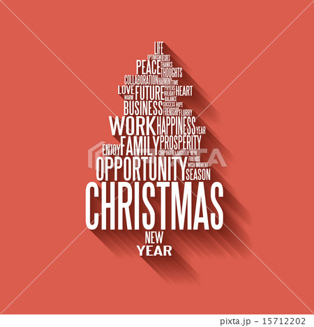 Vector Abstract christmas tree made from  words 15712202