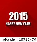 Modern red simple Happy new year card (2015) 15712476