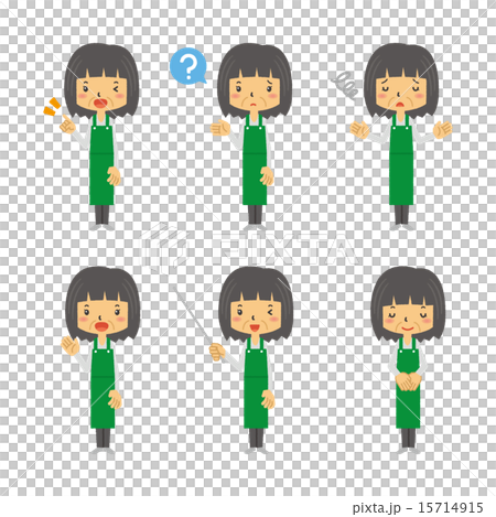 Female set of apron figure 15714915