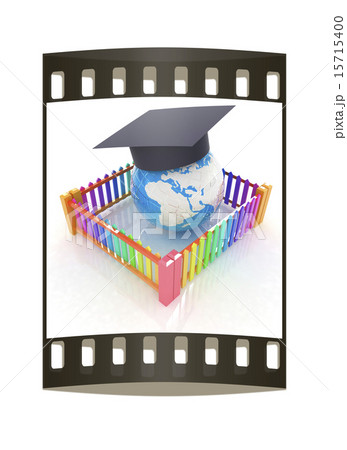 Global education concept. The film strip 15715400