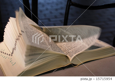 風でページがめくれる辞書. 風でページがめくれる辞書. 15715954