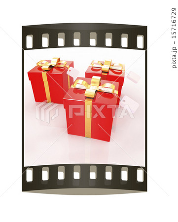 Bright christmas gifts. The film strip 15716729