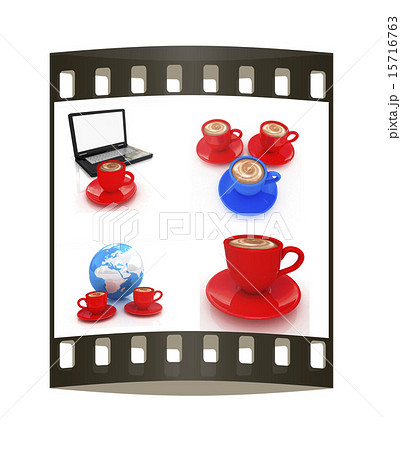 Coffee set. The film strip Coffee set. The film strip 15716763