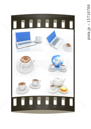 Coffee set. The film strip Coffee set. The film strip 15716766