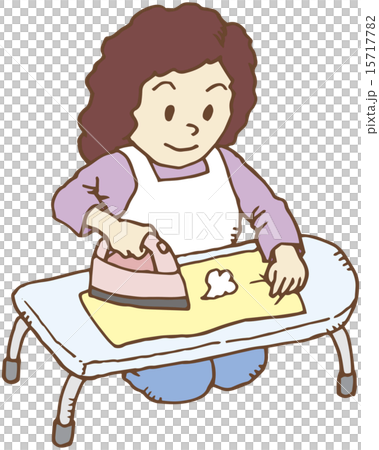 Ironing housewife - Stock Illustration [15717782] - PIXTA