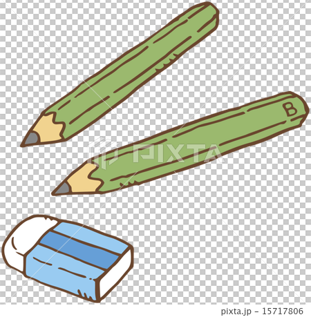 Illustrated Colored Pencil Eraser Border Copy Stock Illustration 448984993