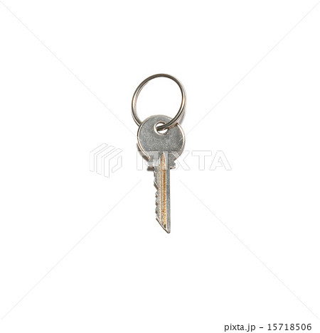 Silver key isolated on white. 15718506