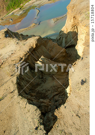 Sand ravine and water 15718804