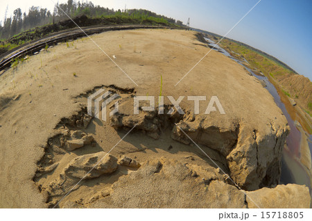Sand ravine and railway 15718805