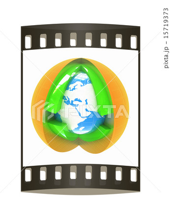 Abstract globe symbol. The film strip 15719373