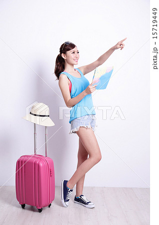 Happy woman tourist 15719449