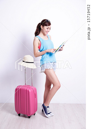 Happy woman tourist Happy woman tourist 15719452