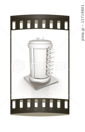 3d abstract metal pressure vessel . The film strip 15719801