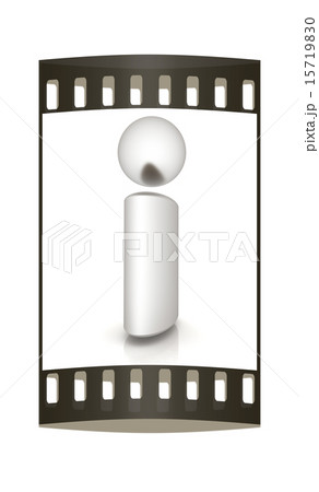3D metall letter "I". The film strip 3D metall letter "I". The film strip 15719830