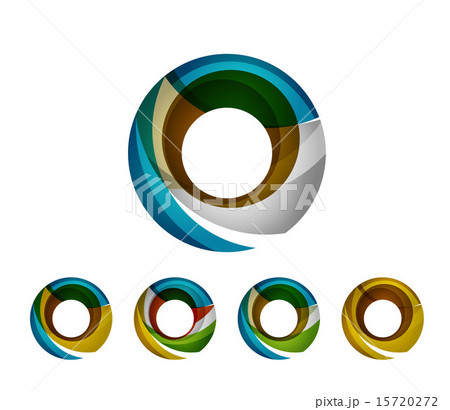 Set of abstract geometric company logo ring, circle Set of abstract geometric company logo ring, circle 15720272