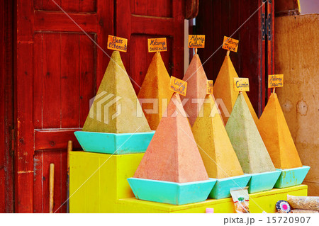 Selection of spices on a Moroccan market Selection of spices on a Moroccan market 15720907