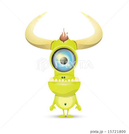 Green Cartoon cute monster 15721800