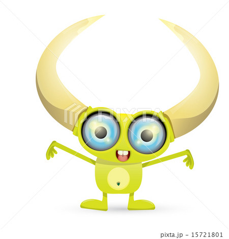 Green Cartoon cute monster Green Cartoon cute monster 15721801