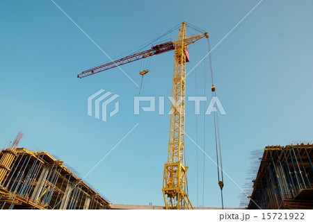 Building crane and construction. Building crane and construction. 15721922